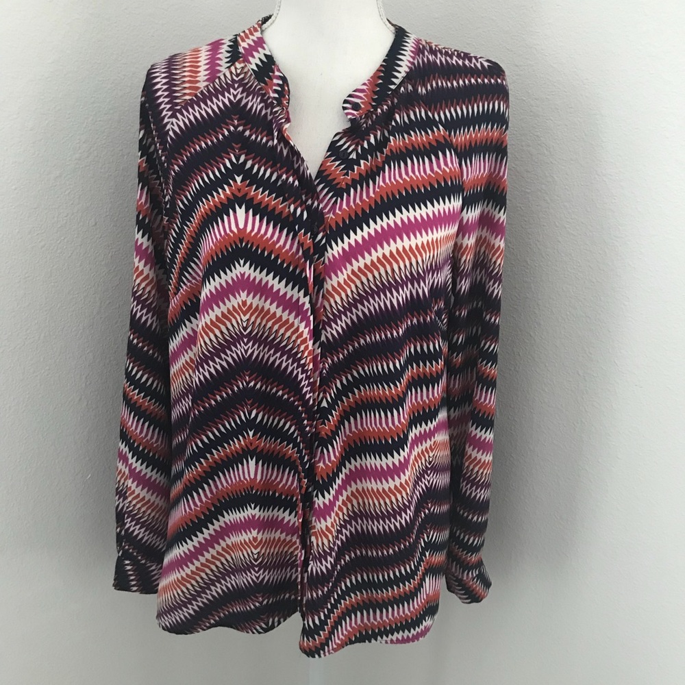 Black rainn button up blouse M